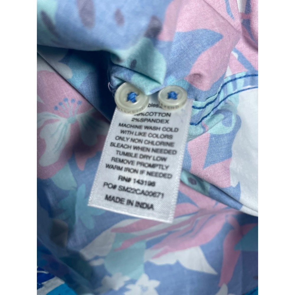 NWT Chubbies The Nectar Friday Shirt Mens Small Blue Tropical Floral Button Down - Picture 9 of 9